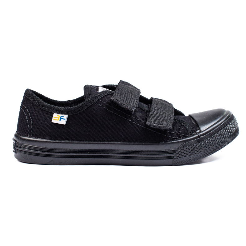 SHELOVET Sneakers da bambino nere con velcro 3F nero