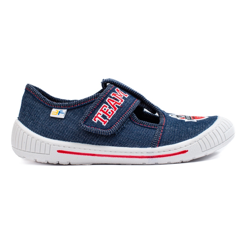 SHELOVET Pantofole in velcro per un ragazzo con una palla 3F blu