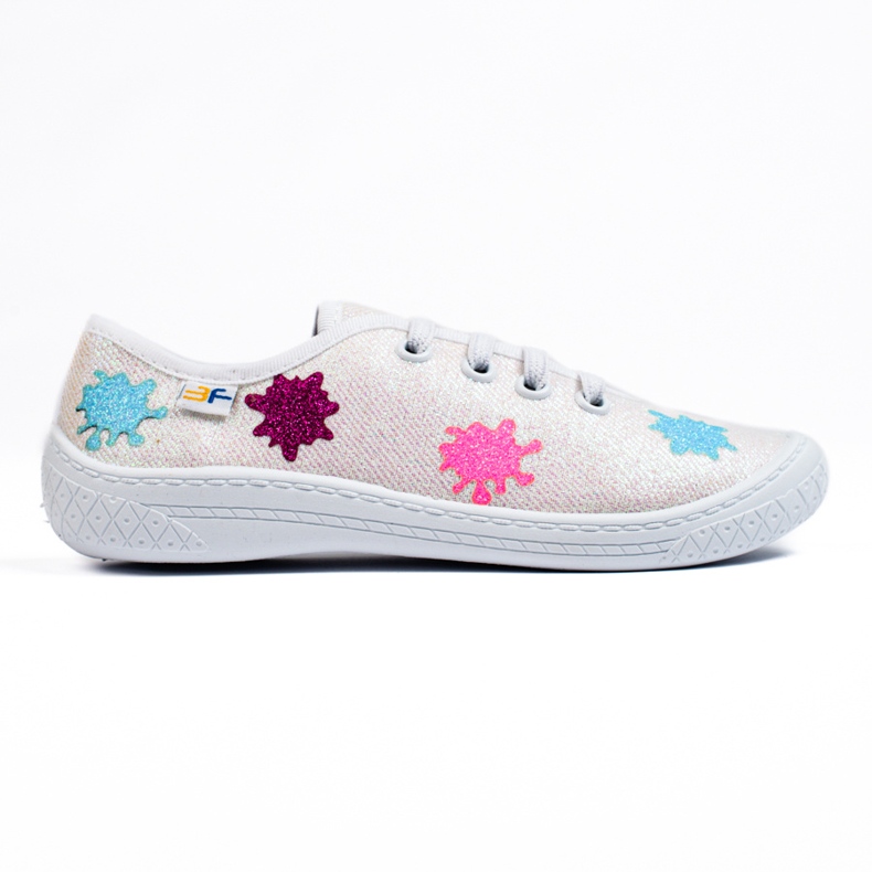 SHELOVET Sneakers slip-on da bambino 3F bianche lucide multicolore