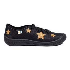 SHELOVET Sneakers slip-on da bambino nere con stelle 3F nero