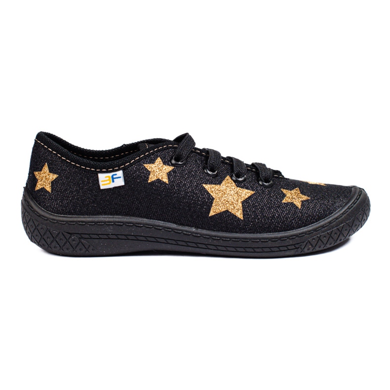 SHELOVET Sneakers slip-on da bambino nere con stelle 3F nero