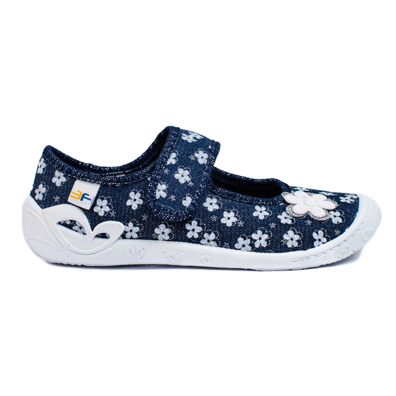 SHELOVET Pantofole fiore blu per bambina 3F