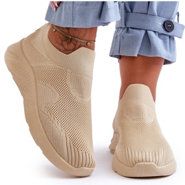 PG1 Scarpe Sportive Senza Lacci da Donna Beige Claris
