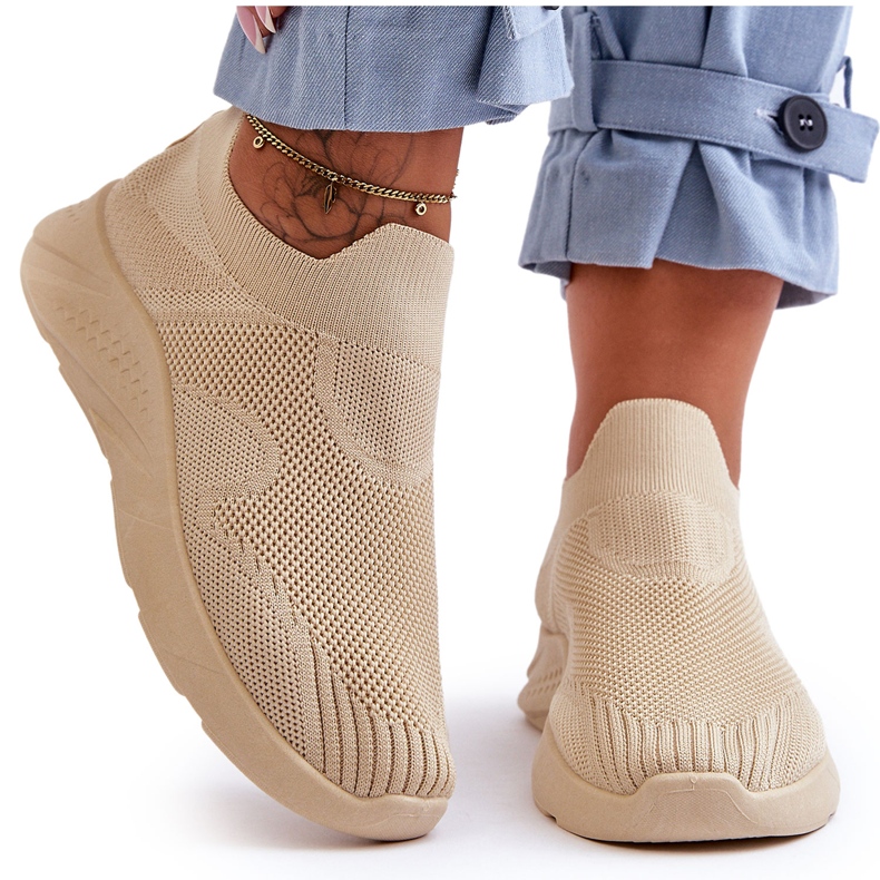 PG1 Scarpe Sportive Senza Lacci da Donna Beige Claris
