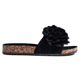 Sandalo Shelovet in sughero nero con fiori