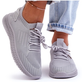 PG1 Scarpe da ginnastica in tessuto senza lacci da donna Grigio Zauna