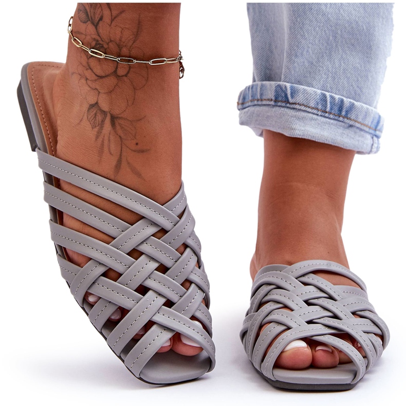 PS1 Sandali Donna Con Righe Grigio Doralia