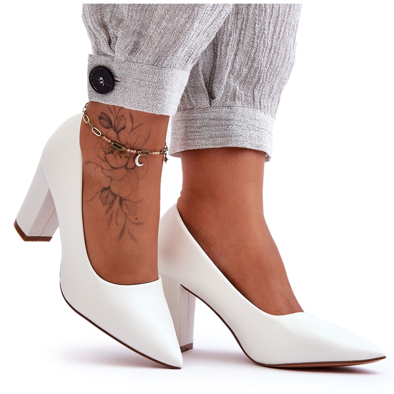 Décolleté con tacco alto classico Odessa bianco bianca