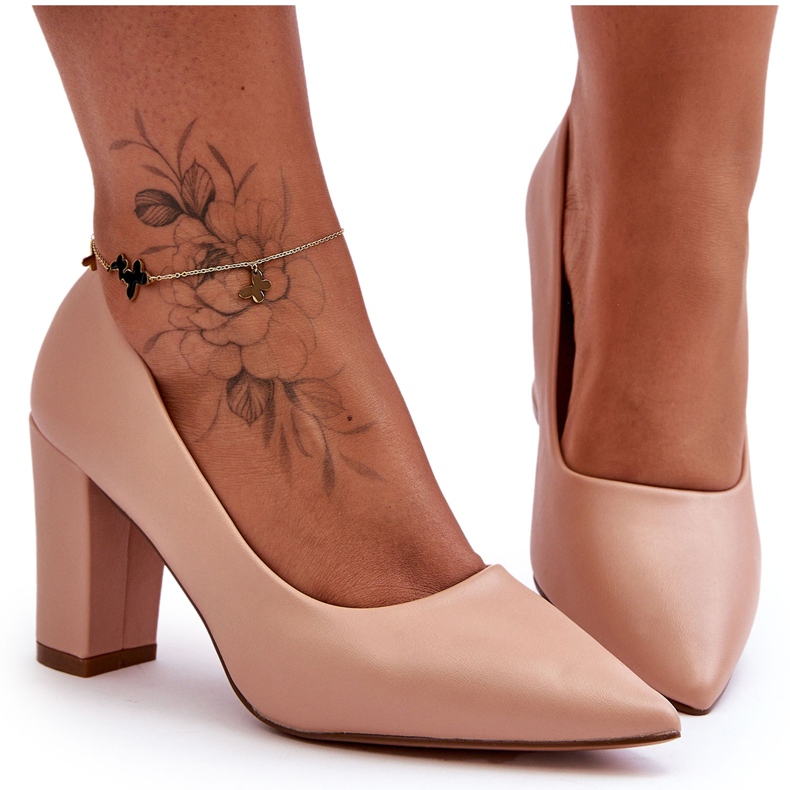 Décolleté con tacco classico Nude Odessa beige