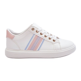 PG1 Scarpe Sportive da Donna in Pelle Rilee Bianche e Rosa bianco