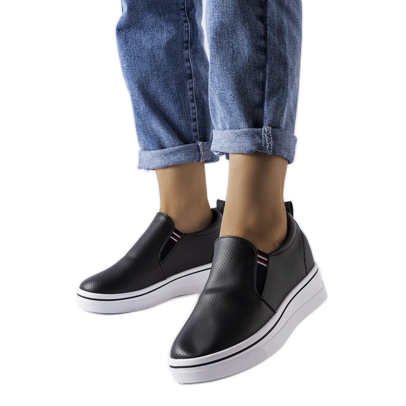 Inna Sneaker Dionisia con zeppa nera nero