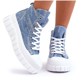 PS1 Sneakers Alta in Tessuto da Donna Blu Degas