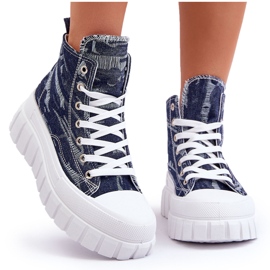 PS1 Sneakers Alta in Tessuto da Donna Blu Navy Degas