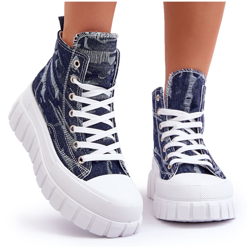 PS1 Sneakers Alta in Tessuto da Donna Blu Navy Degas