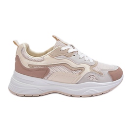 PG1 Scarpe Sportive da Donna Sneakers Piattaforma Beige Lomare