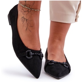 PG1 Ballerine In Camoscio Con Decorazione Noldaia Nera nero