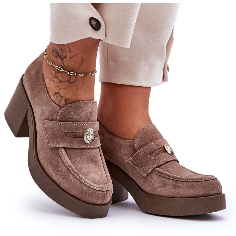 Lemar Scarpe Da Donna In Camoscio Con Tacco Beige Dunadia
