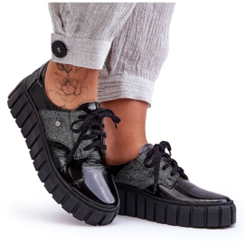 Lemar Scarpe con zeppa in pelle Black Hypnosis nero