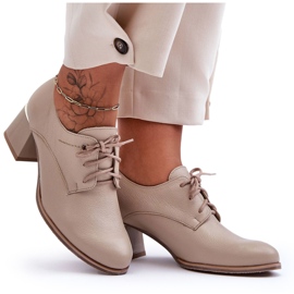 Laura Messi Tacchi Alti In Pelle Da Donna Beige Keria