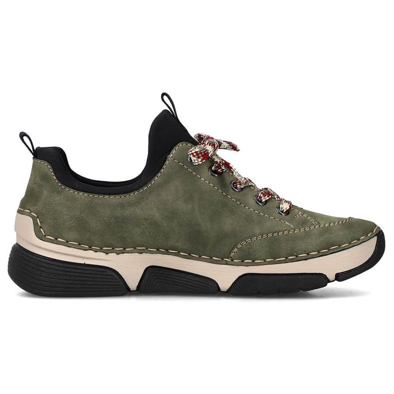 Comode scarpe slip-on verdi da donna Rieker 45973-54 verde