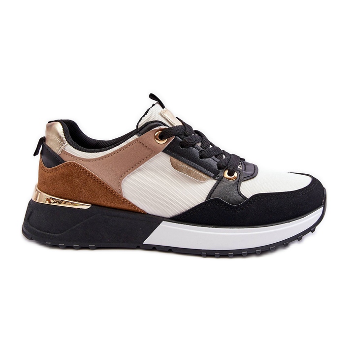 Eleganti scarpe sportive da donna Katenia beige e nera nero