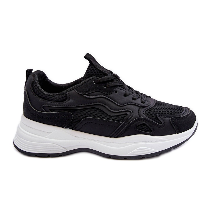 PG1 Scarpe Sportive Da Donna Sneakers Con Plateau Nere E Bianche Lomare nero