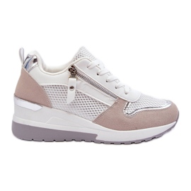 Sneakers con zeppa da donna multicolore Sivan bianca