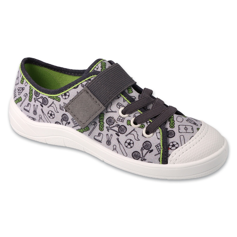 Ciabatte per bambini Befado 351Y028 grigie con fantasie grigio