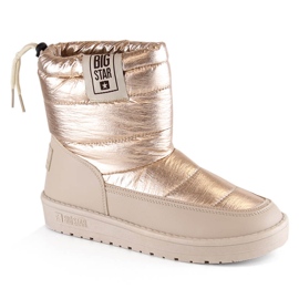 Stivali da neve da donna isolati beige metallizzato Big Star II274121