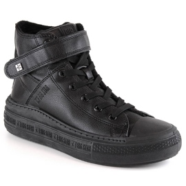 Sneakers isolate con lacci e velcro nere Big Star MM274008 nero