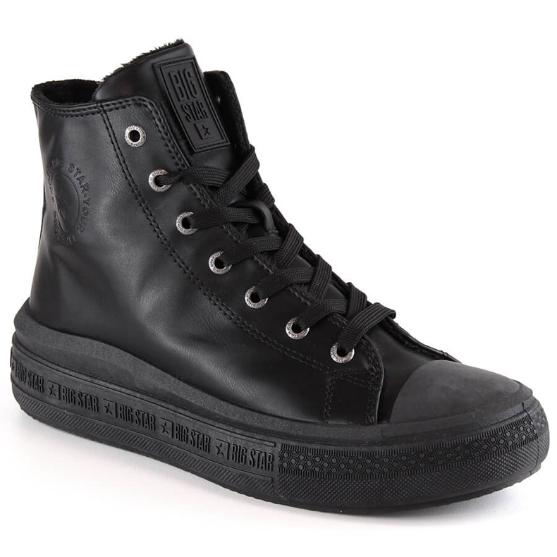 Sneakers isolate con lacci e cerniera nere Big Star MM274023 nero