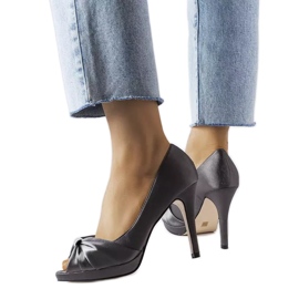 Scarpe con tacco spuntate grigie di Paré grigio