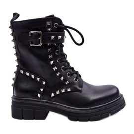 Stivali Chunky Worker da donna con Jets Black Tyralis nero