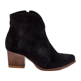 Lewski Shoes Stivali da cowboy in pelle scamosciata Leewski EV28 neri nero