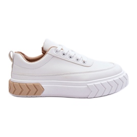 PG1 Scarpe Da Ginnastica Classiche Con Plateau Bianche E Beige Nannzie bianco