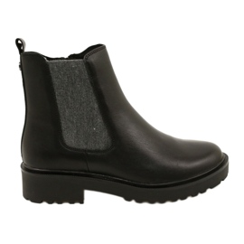 Caprice Stivali in pelle femminile sul cappotto inferiore più spesso 9-25419-41 022 nero