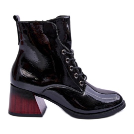 Vinceza Stivali con tacco alto laccati Black Luloshe nero
