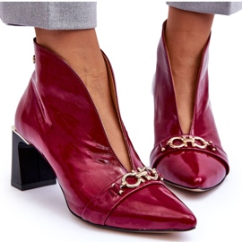 Stivali in pelle con tacco Maciejka 05262-15 Fucsia rosa