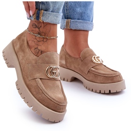 Laura Messi Scarpe Da Donna In Camoscio Con Decoro Rosefalls Beige
