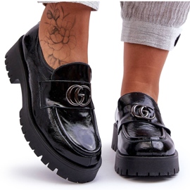 Laura Messi Scarpe da Donna in Pelle Con Decoro Rosefalls Neri nero