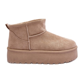 FD1 Stivali Da Neve In Pelle Scamosciata Su Piattaforma Corcoran Beige