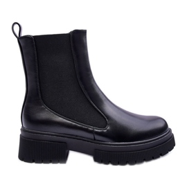 FD1 Stivali Classici In Pelle Jodhpur Nero Isminna