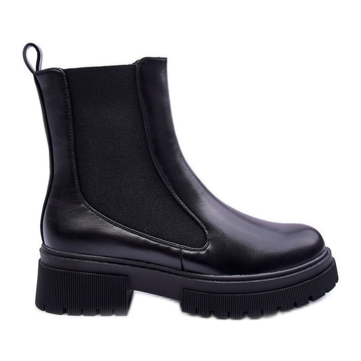 FD1 Stivali Classici In Pelle Jodhpur Nero Isminna