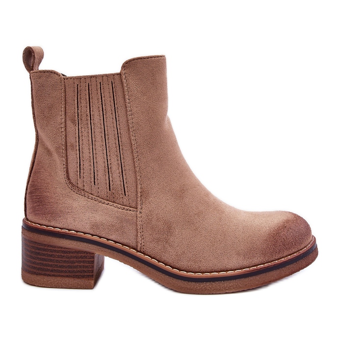 WS1 Stivali Classici Da Donna In Pelle Scamosciata Beige Metanassa