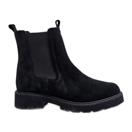 Stivali Jodhpur in camoscio nero Nicole 2672