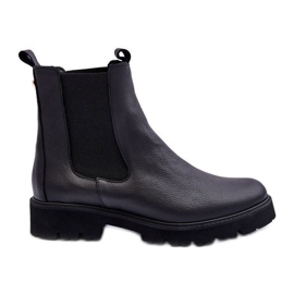 Stivali in Pelle Stivali Jodhpur Nero Nicole 2672