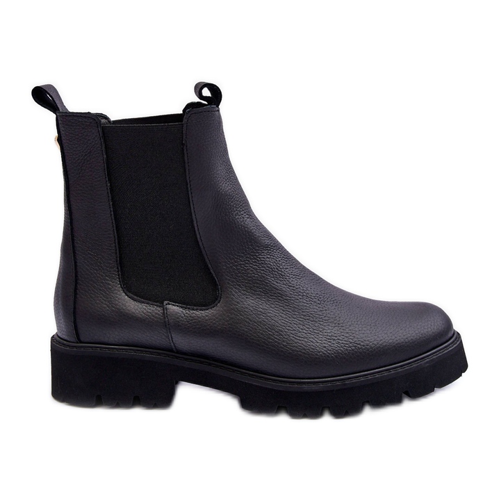 Stivali in Pelle Stivali Jodhpur Nero Nicole 2672