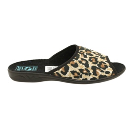 Pantofole leopardate da donna Adanex 16833 nero