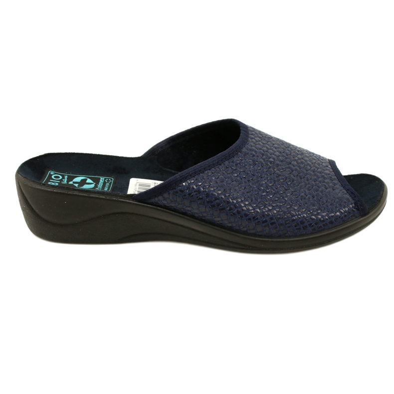 Pantofole da donna a spina di pesce Adanex 26039 blu navy