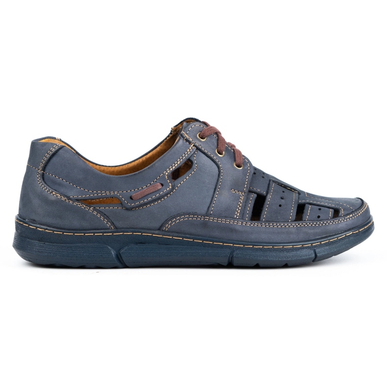 Olivier Scarpe estive traforate da uomo 600 blu navy